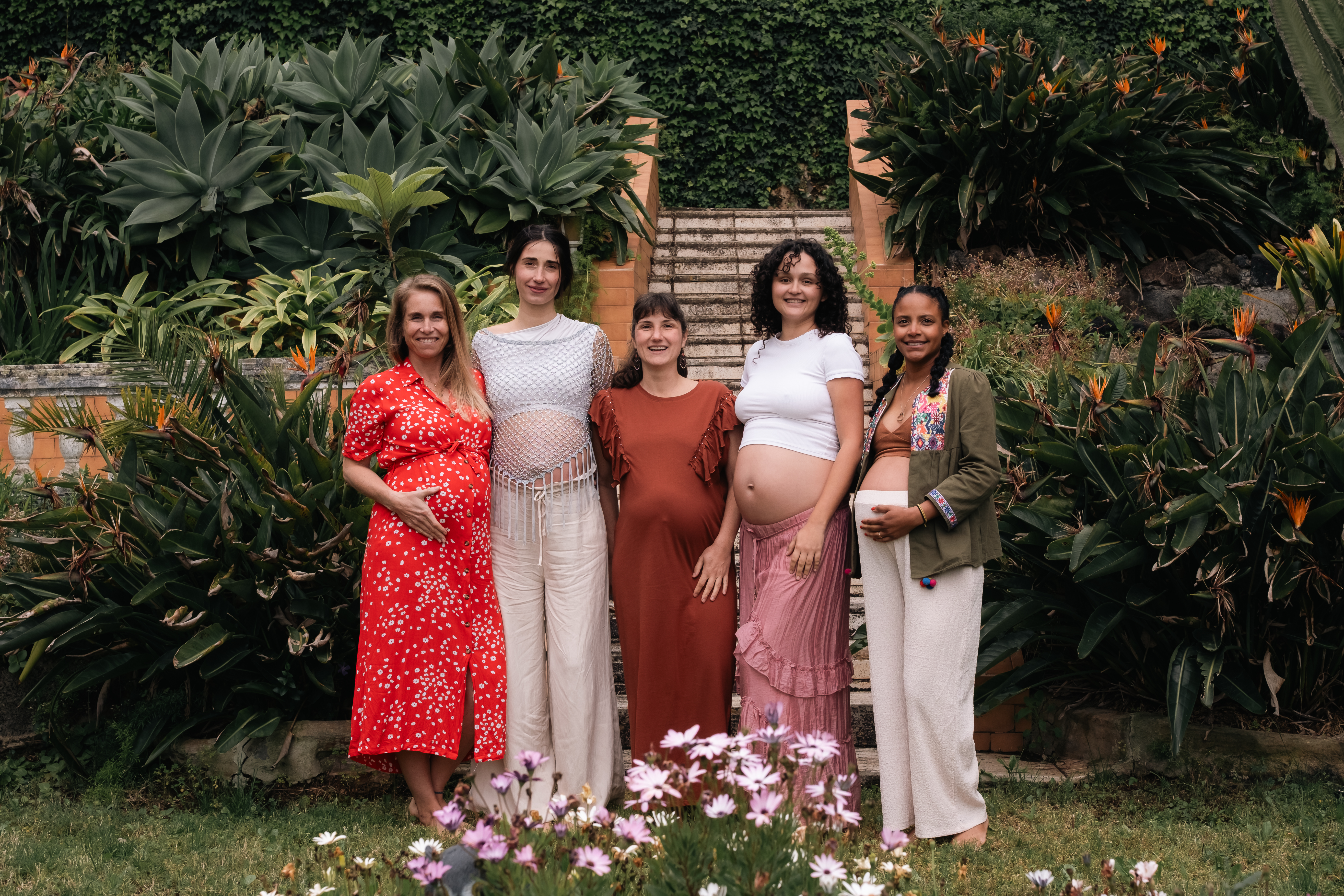 Group in the garden