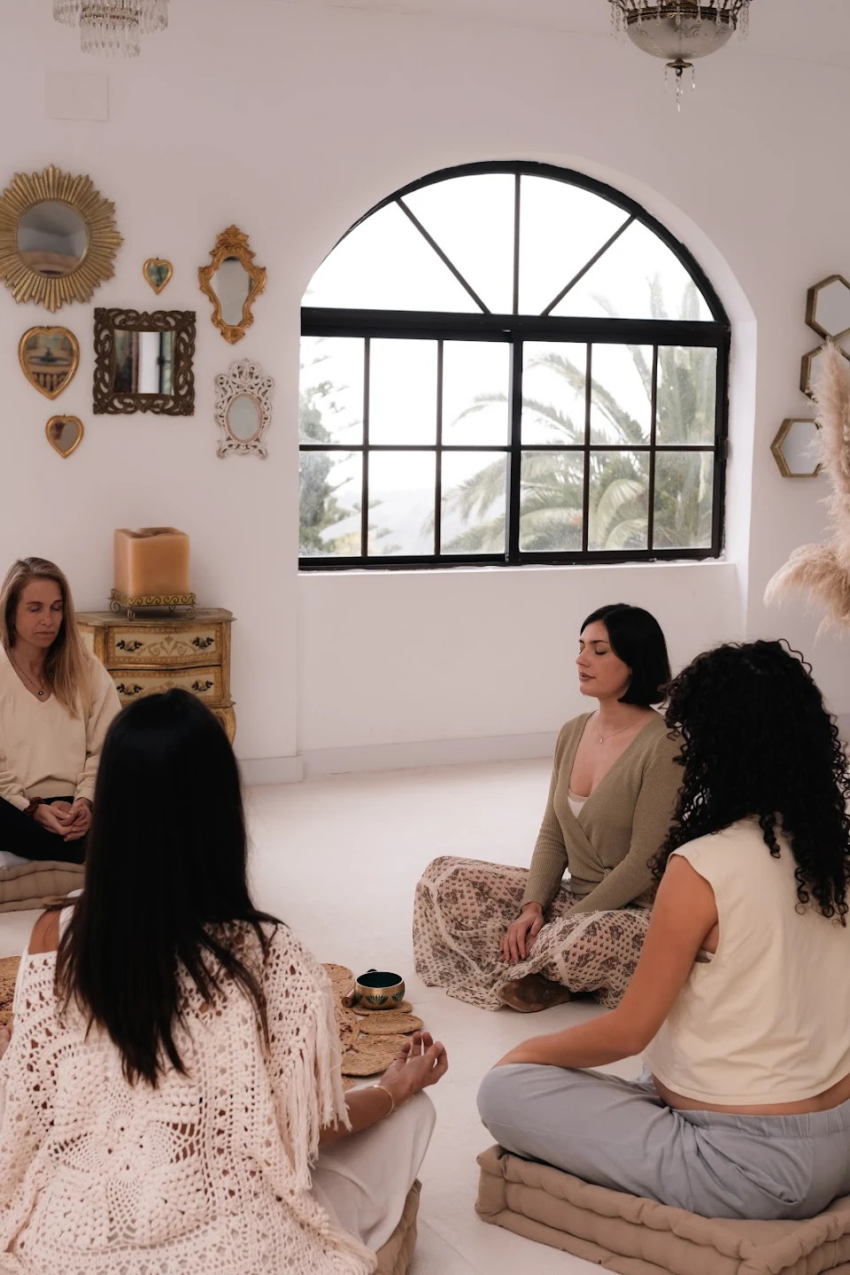 Circle session in the retreat studio